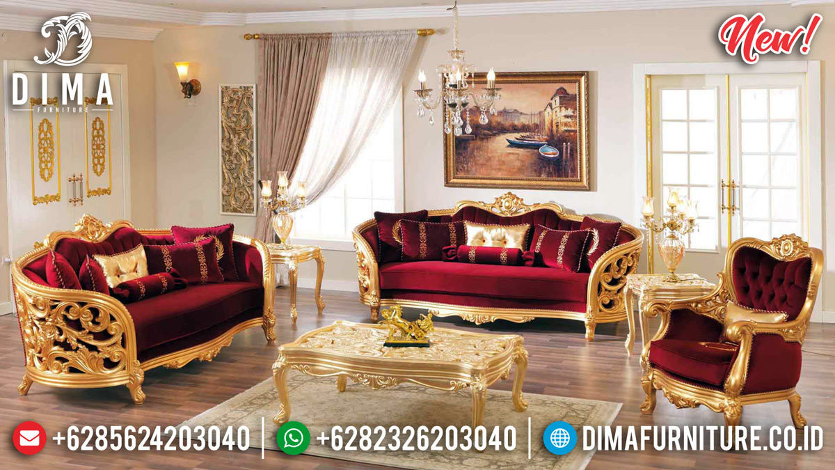 New Sofa Tamu Mewah Golden Shining Glossy Furniture Jepara Murah BT-0360