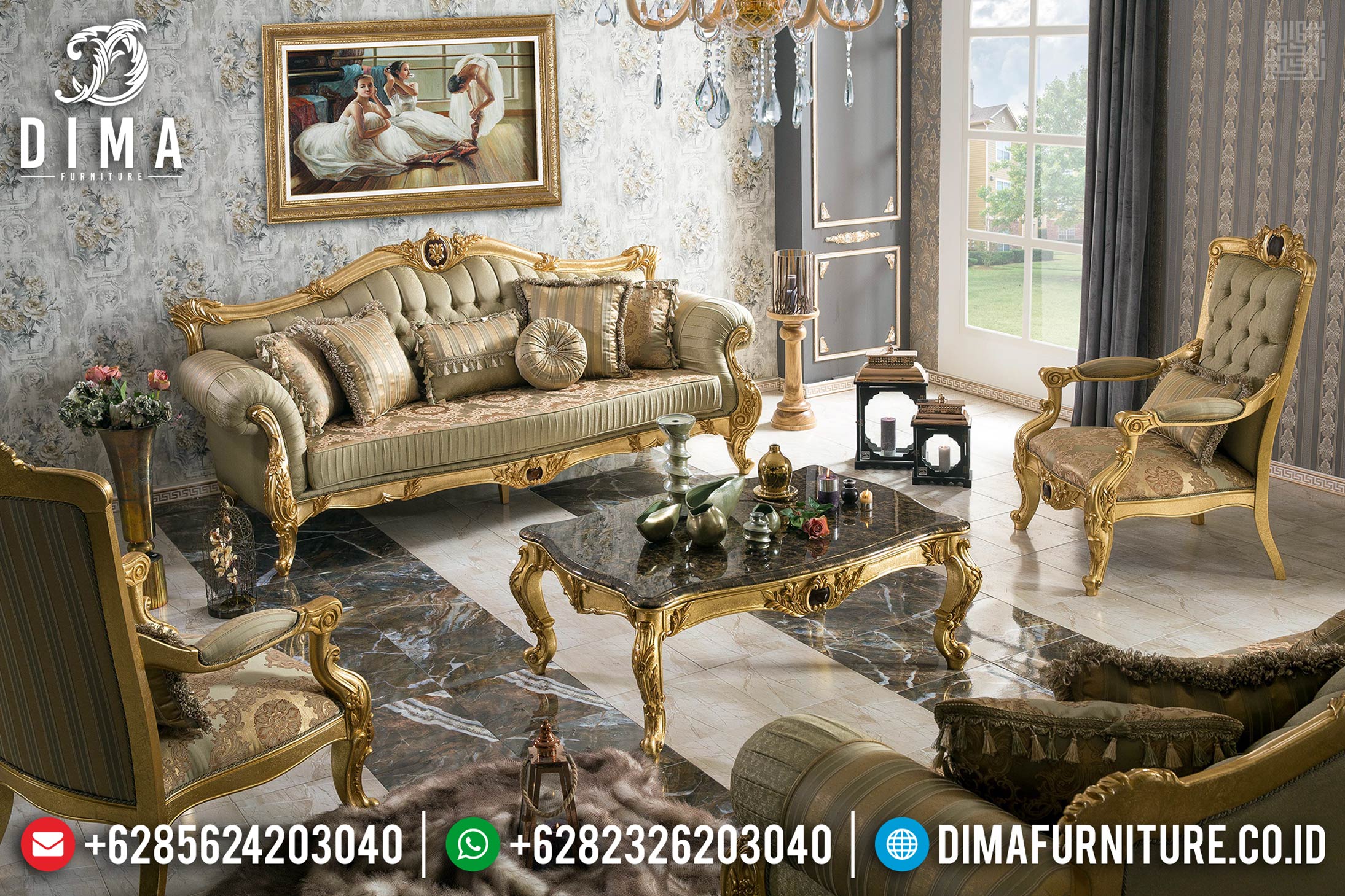Set Sofa Tamu Mewah Golden Case Duco Furniture Jepara Terupdate BT-0366