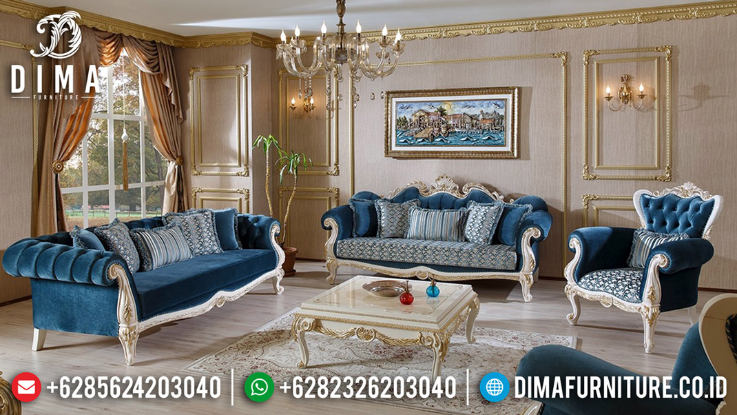 Elegant Style Sofa Tamu Mewah Jepara Renaissance Luxury Classic Carving BT-0574