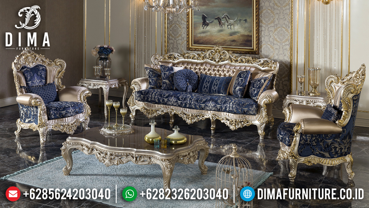 Kursi Sofa Tamu Mewah Ukiran Luxury Golden Glossy Combination BT-0461