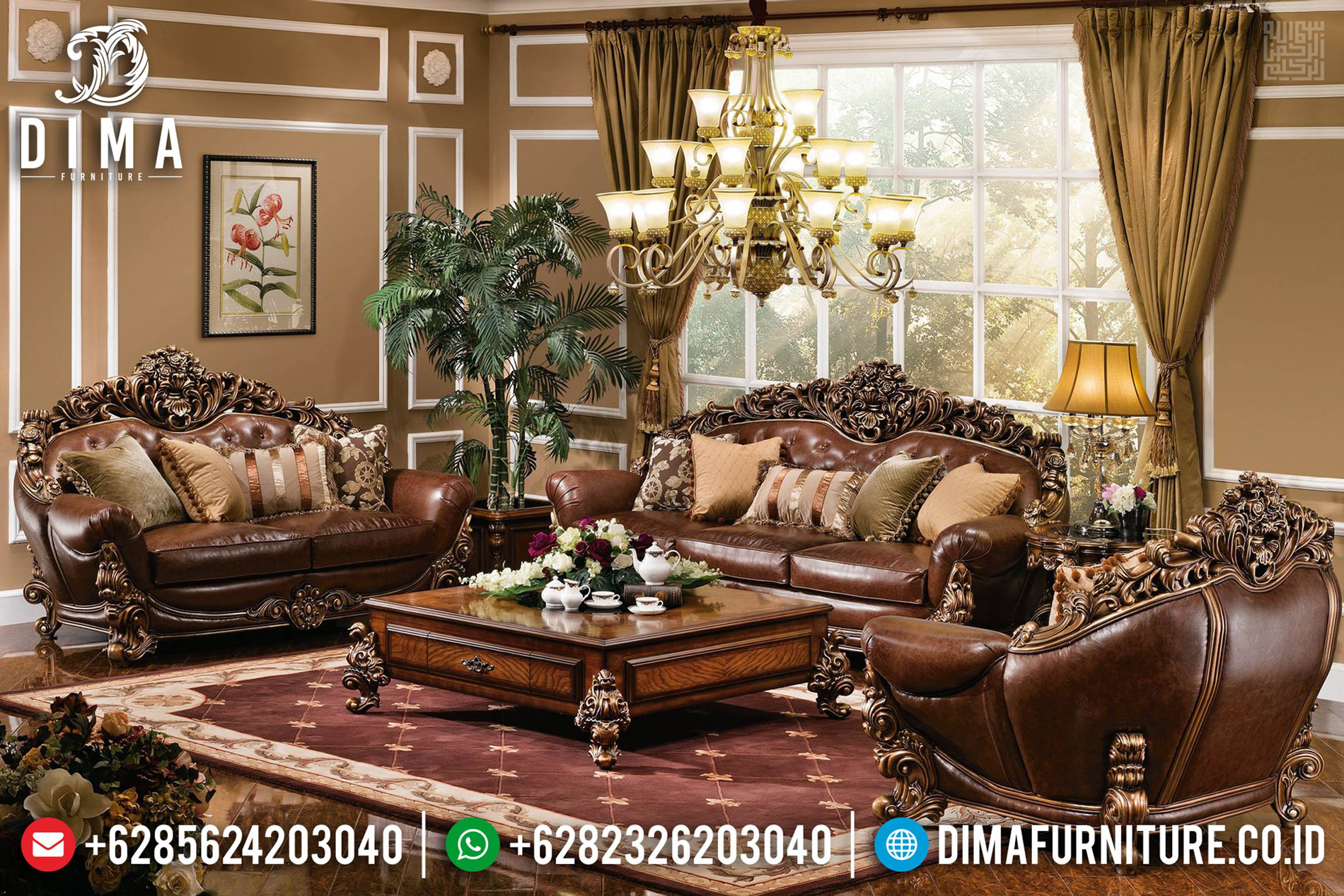 Jual Sofa Tamu Klasik Mewah Furniture Luxury Royals Ukiran Jepara BT-0642