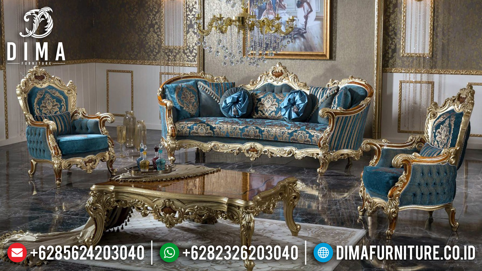 Jual Sofa Tamu Ukiran Jepara Luxury Classic Elegant Design Itialan BT-0629