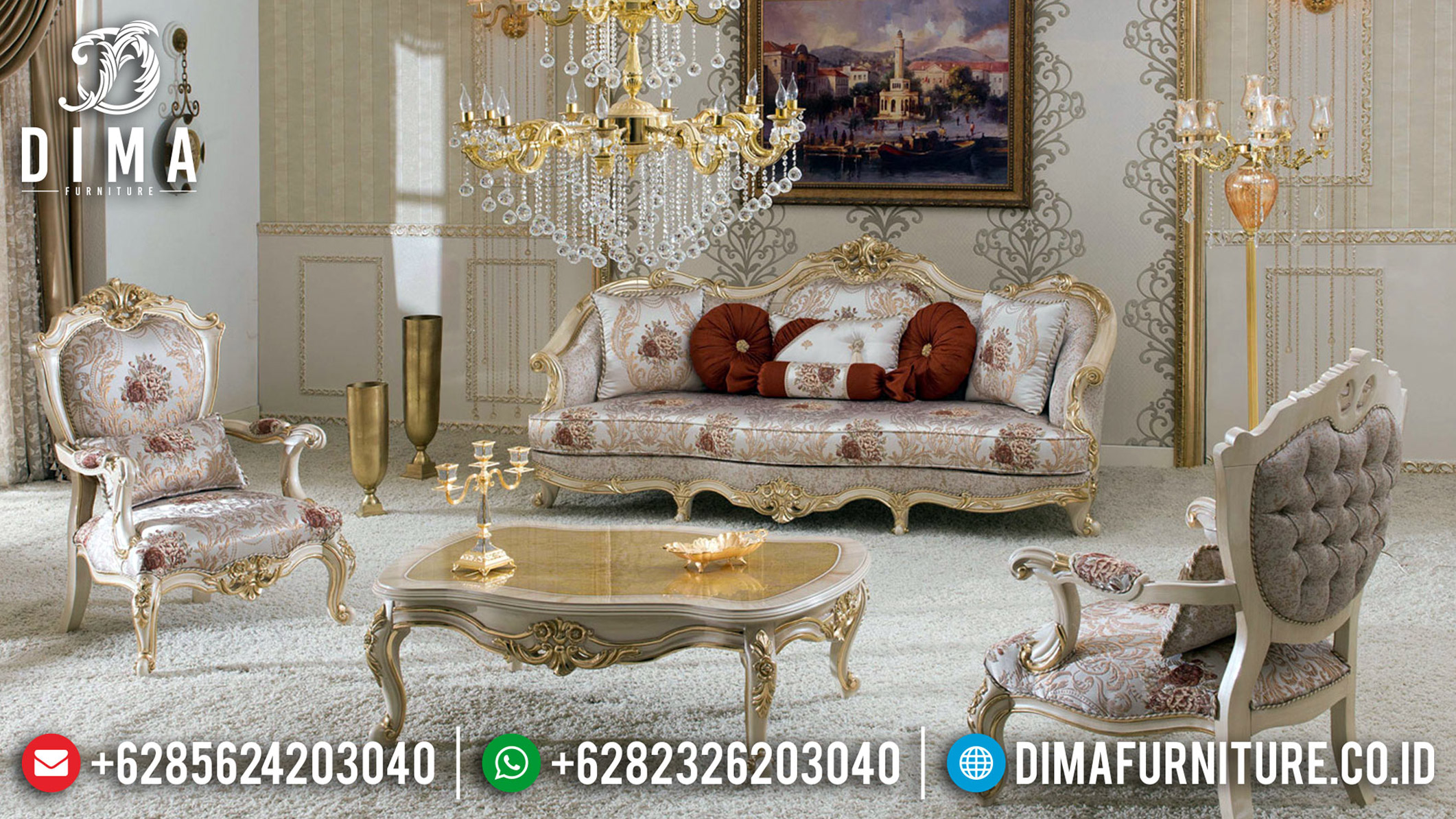 Kursi Tamu Sofa Mewah Ukiran Klasik Jepara Luxury Royals Desain BT-0600