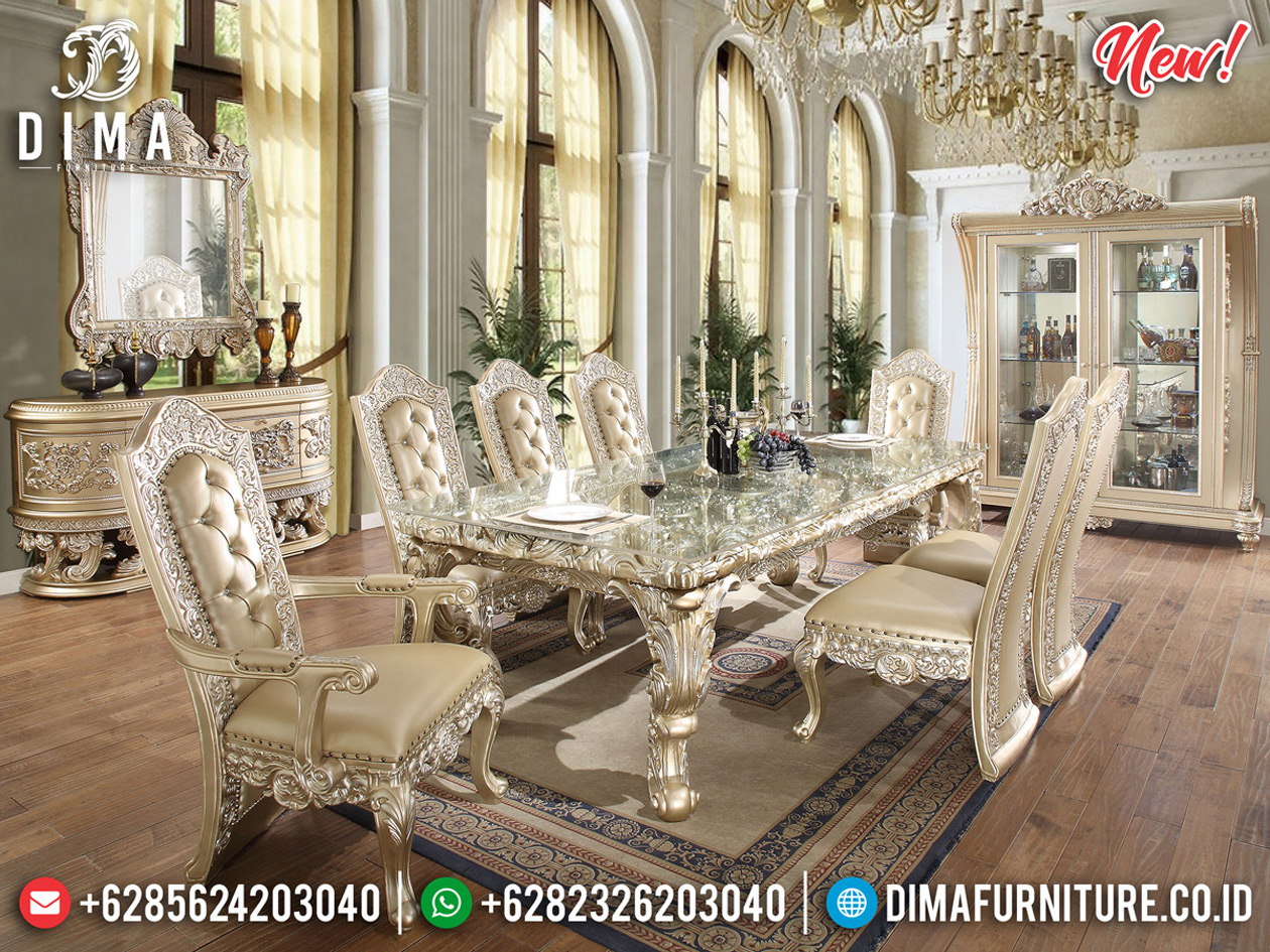 Meja Makan Mewah Vespuci Design Superior Luxury Elegant Great Quality BT-0609