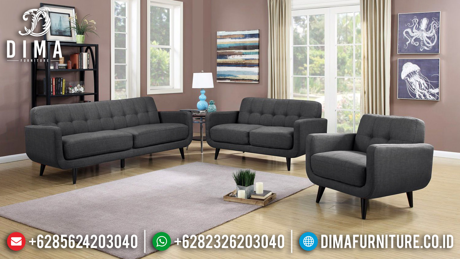Desain Sofa Tamu Minimalis Retro Furniture Jepara Classic Style BT-0664