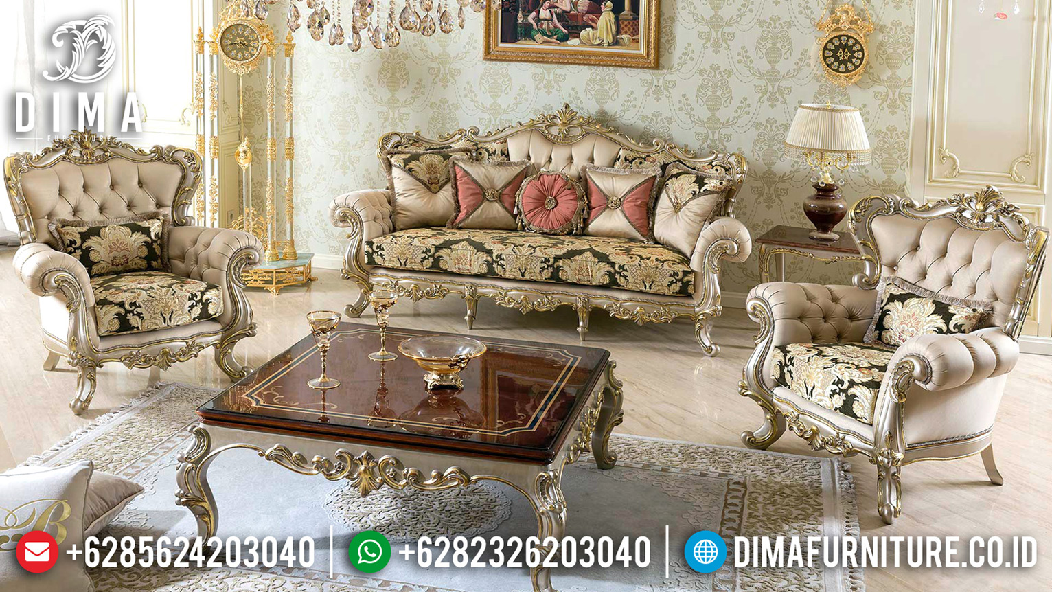 Furniture Jepara Sofa Tamu Mewah Dalmata Desain Luxury Elegant Carving BT-0653