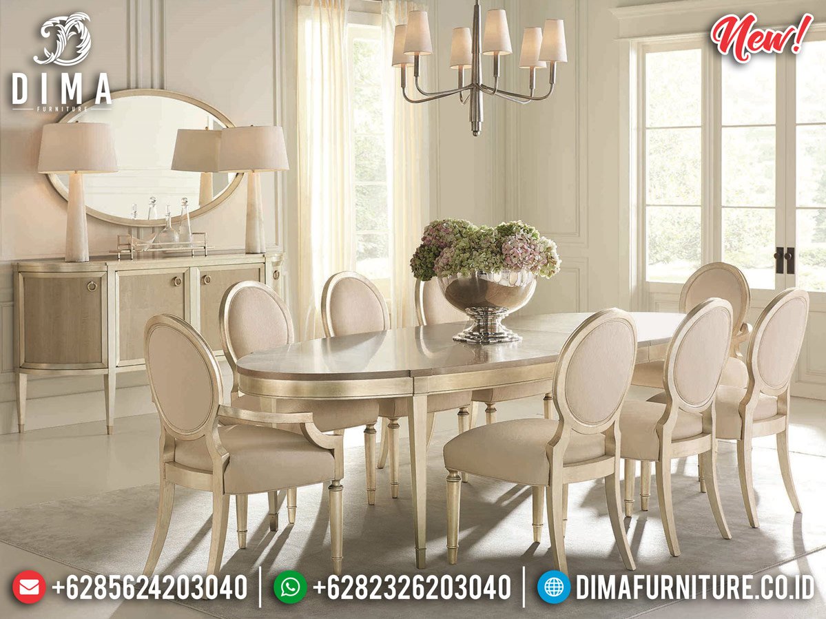 Design Minimalist Meja Makan Minimalis Jepara Epic Gold Champagne BT-0694