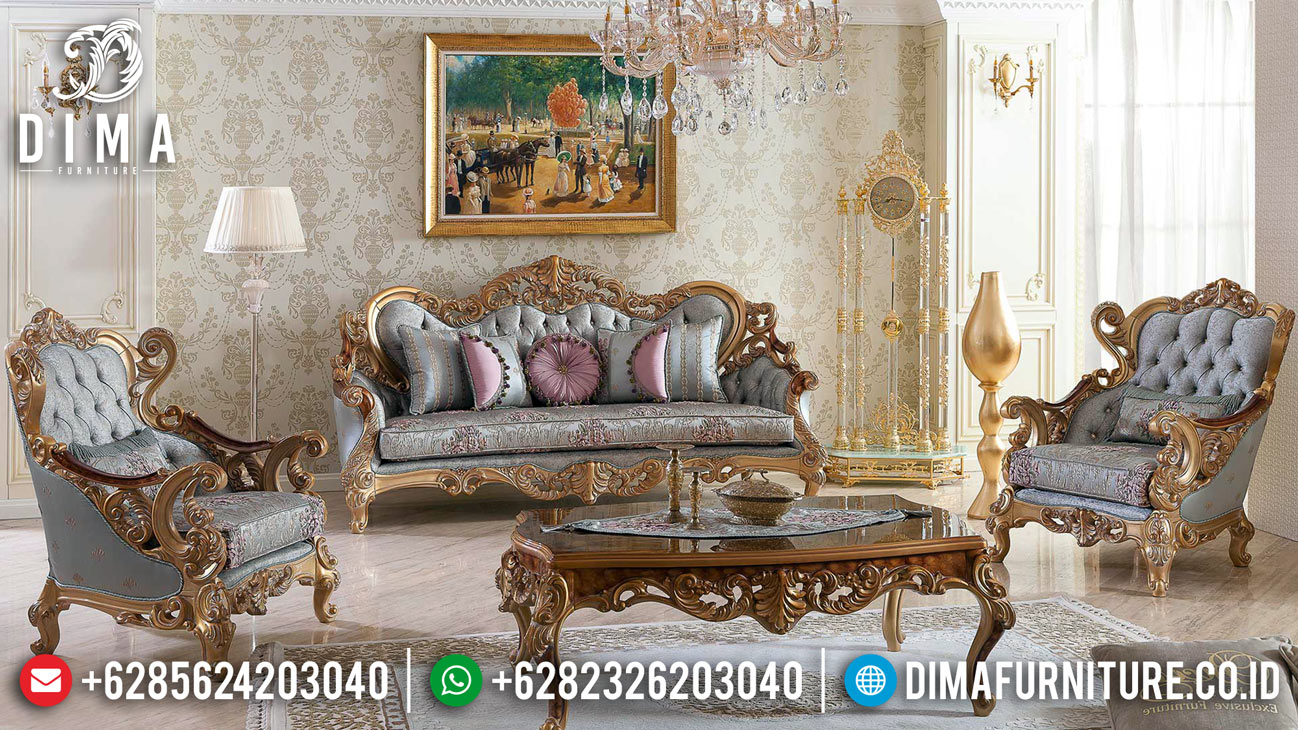 Harga Sofa Tamu Mewah Luxury Classic Beautiful Carving Baroque Style BT-0710