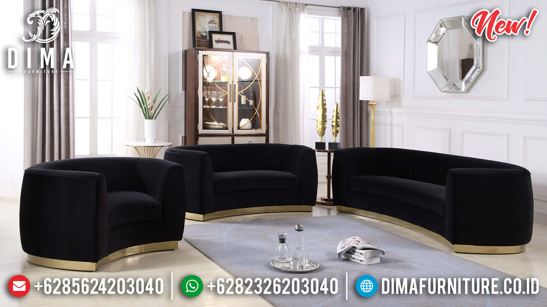 New Sofa Tamu Minimalis Modern Luxury Royals Living Room Furniture Jepara BT-0914