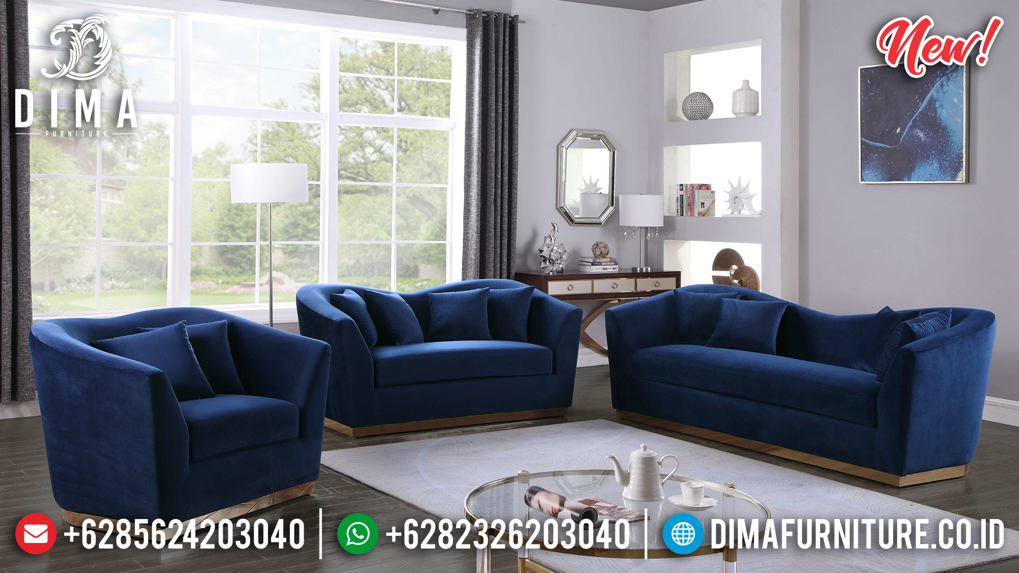 Sofa Tamu Minimalis Eveline Luxury Style Modern Design Mebel Jepara BT-0911
