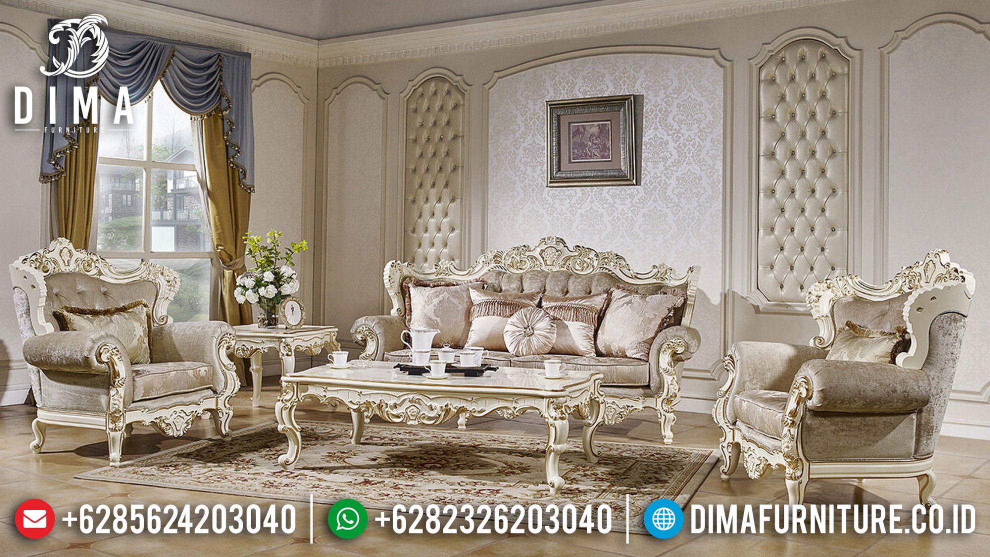Sofa Tamu Mewah Empire Design Luxury New Italian Furniture BT-1020