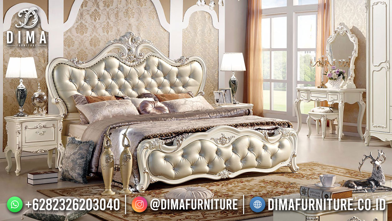 Best Seller Desain Tempat Tidur Mewah Jepara Classic Style Italian Bedroom BT-1136