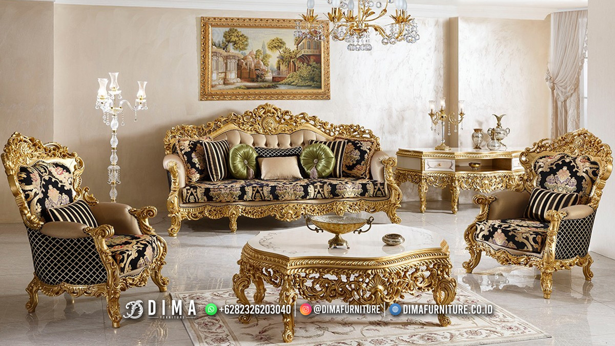 Luxury Carving Sofa Tamu Sultan Ukiran Cantik Kualitas Terbaik BT-1277