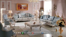 Sofa Tamu Mewah Ukiran Jepara Luxury White Athena Color BT-1419