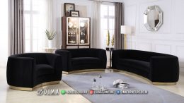 Luxury Black Sofa Tamu Minimalis Terbaru Jepara Murah Berkualitas BT-1445