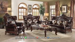 Desain Sofa Tamu Mewah Jepara Natural Jati Luxury Solid Wood Perhutani BT-1532