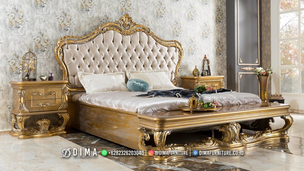 Dipan Mewah Tempat Tidur Klasik Modern Luxury Golden Furnish BT-1684