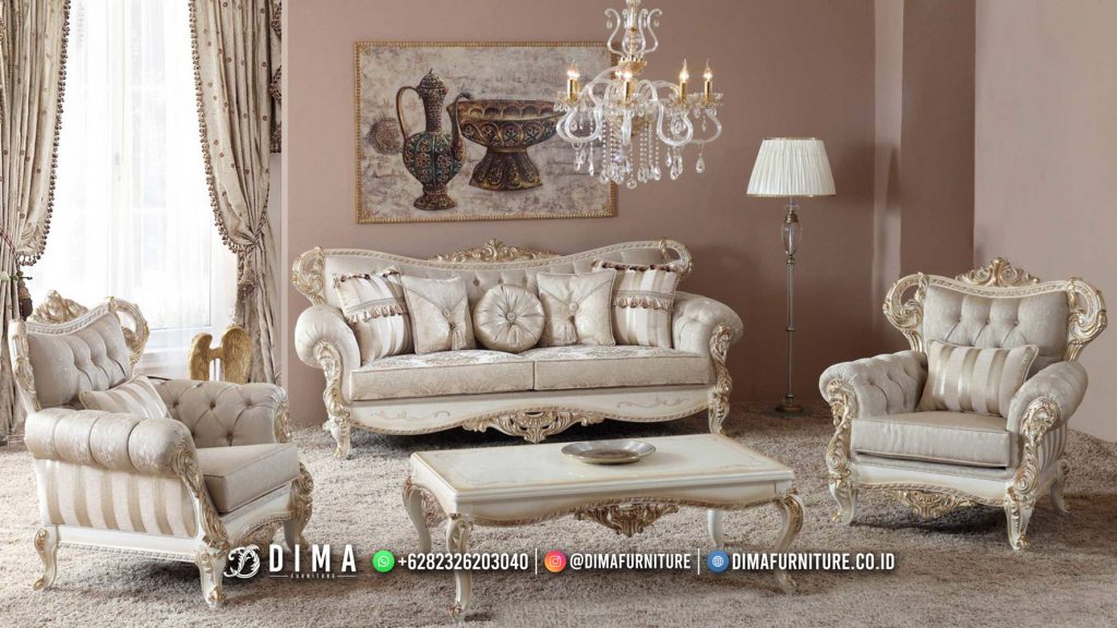 Sofa Tamu Mewah Terbaru Kalila Klasik Luxury Carving Duco Color BT-1780