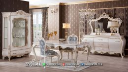 Meja Makan Mewah Terbaru Jepara Luxury Classic Witson BT-1833
