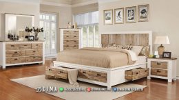 Antik Furniture Tempat Tidur Minimalis Type Laci 2022 BT-1879