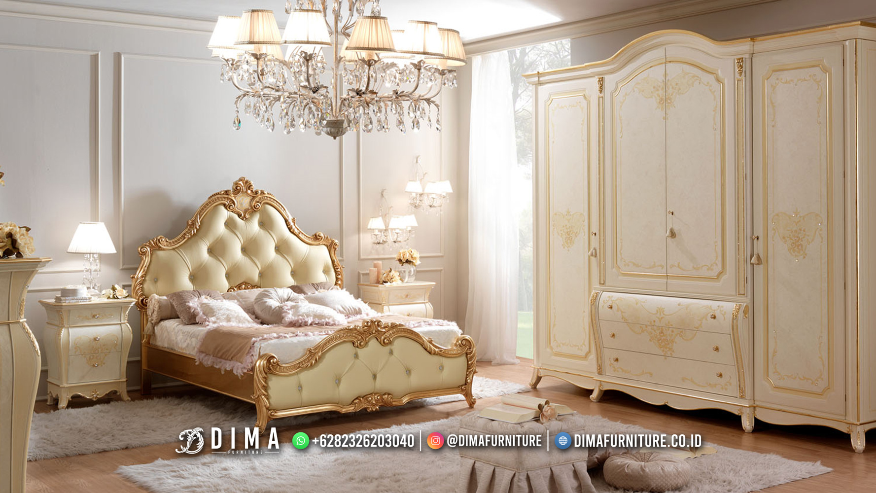 New Furniture Jepara Tempat Tidur Mewah Eropa Classic Carving BT-1891