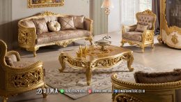 Sofa Tamu Mewah Ukiran Emas Luxury Design Best Sale BT-1924