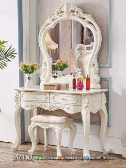 Meja Rias Minimalis Termurah White Clara Best Sale Vanity Room BT-1941