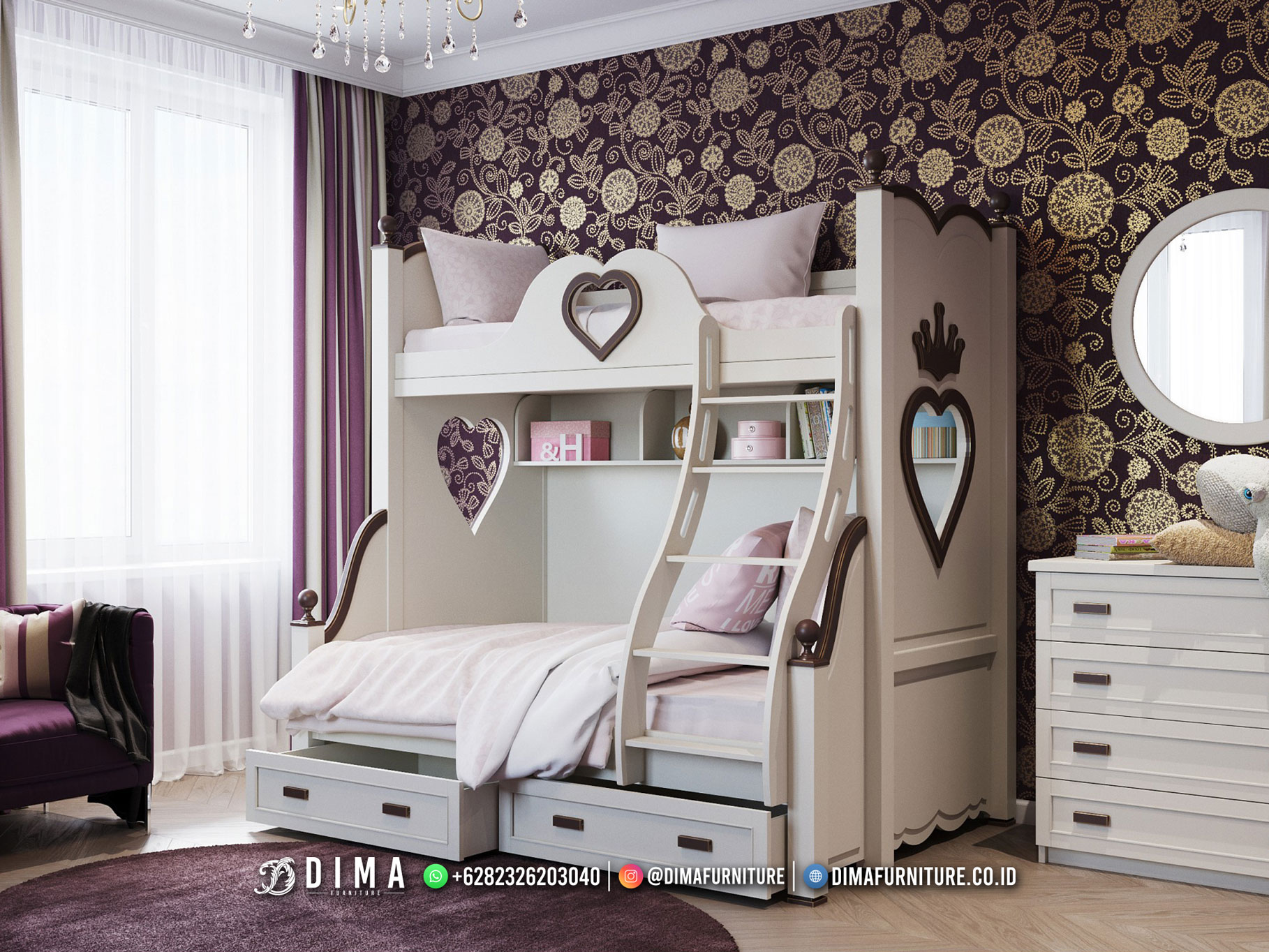 Tempat Tidur Anak Laki-Laki Tingkat Minimalis Zoe Best Sale BM366