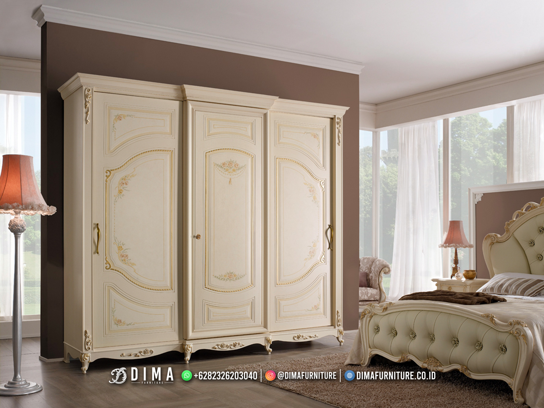 Furniture Lemari Pakaian Jepara Shabby Duco Glamours BT2225