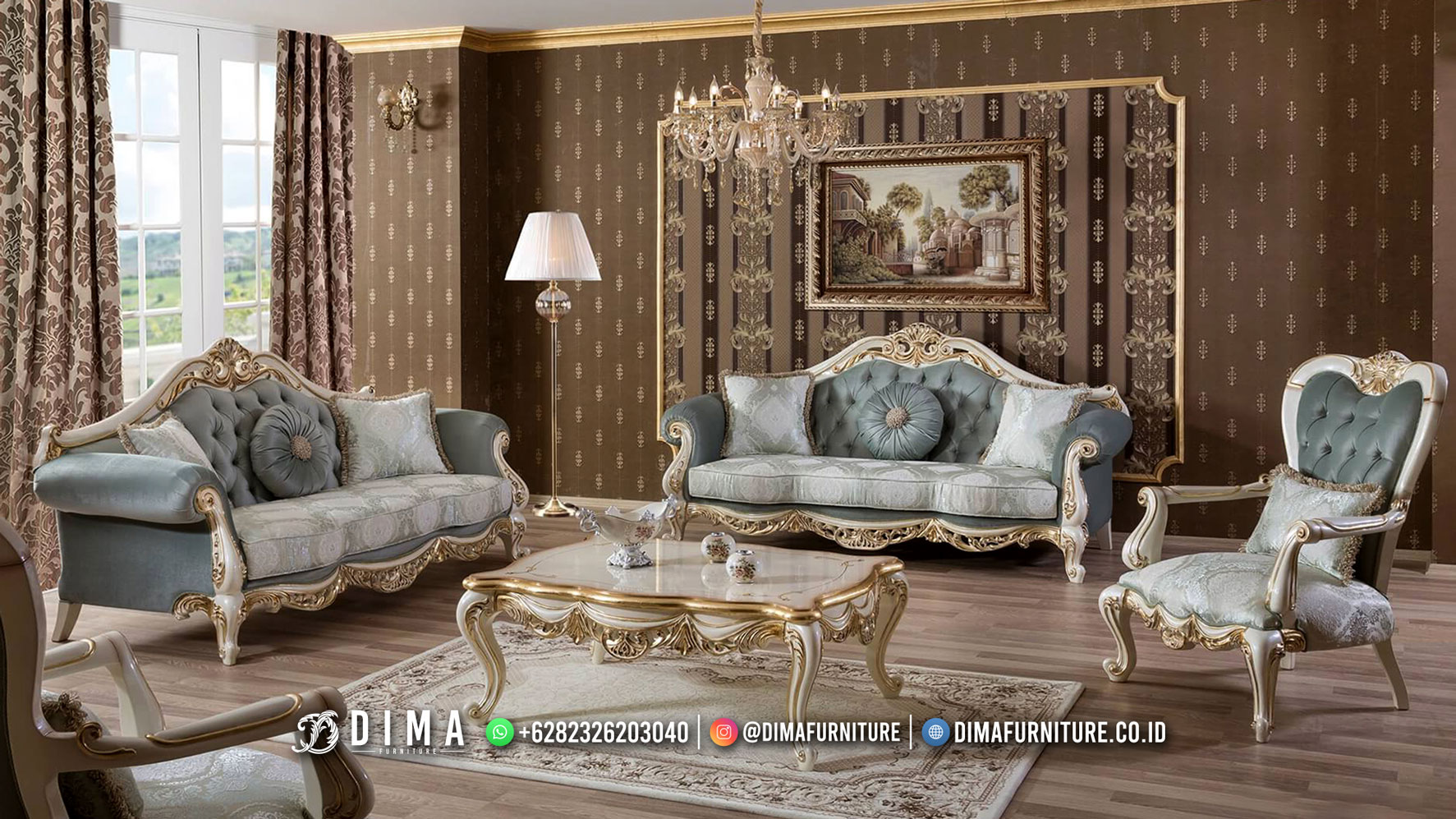 Sofa Tamu Mewah Ukir Jepara Terbaik Luxury Jolly BT2220