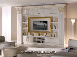 Set Bufet TV Putih Desain Mewah Golden White BT2320