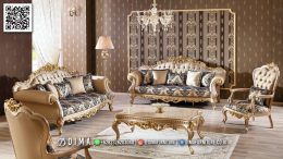 Model Sofa Tamu Mewah Klasik Duco Gold Caspian BT2417