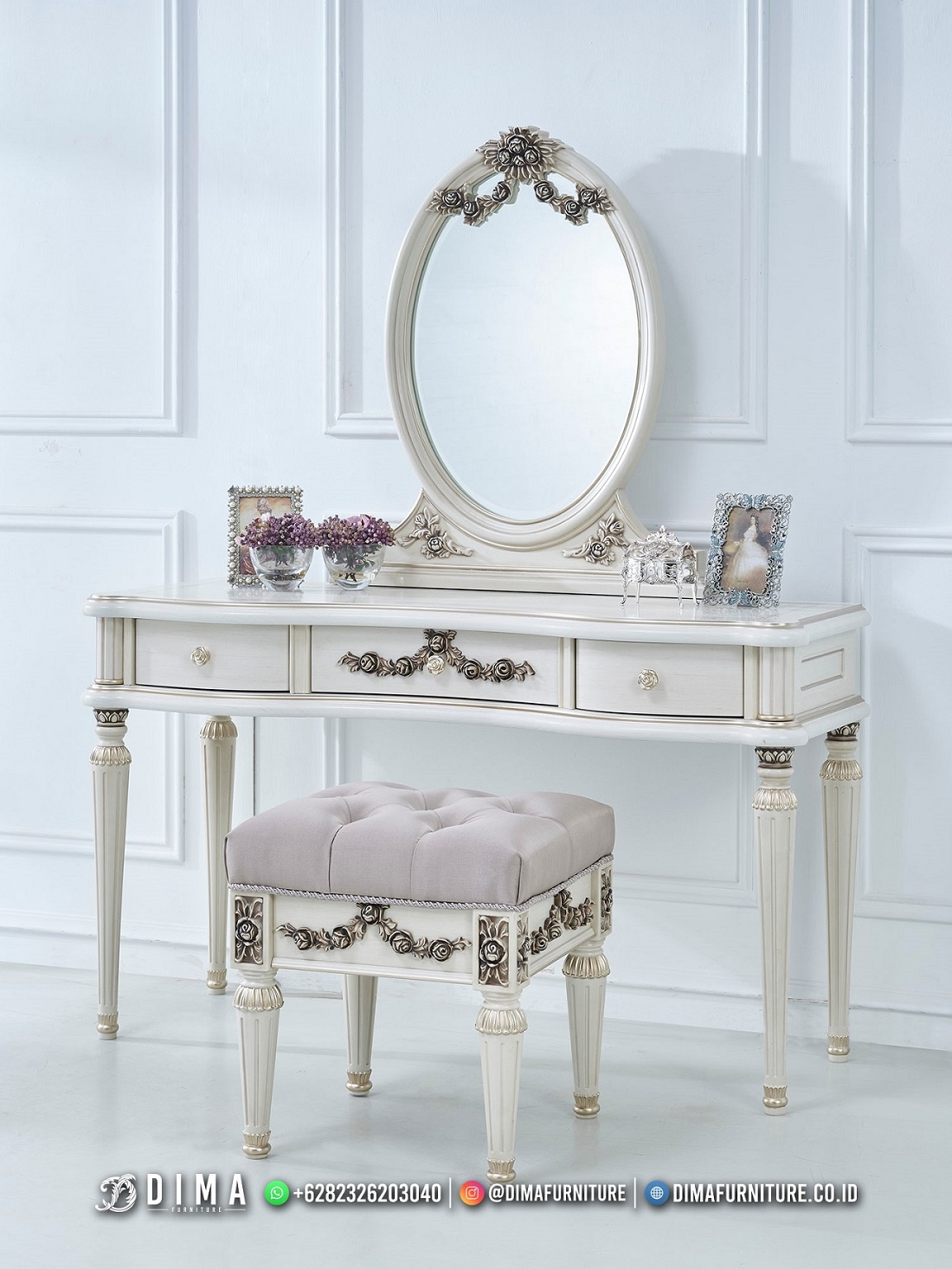 Top Selling Meja Rias Putih Modern Jepara BT2560 Top Selling Meja Rias Putih Modern Jepara BT2560