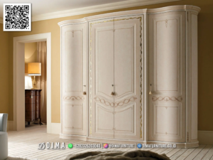 Lemari Pakaian Dima Elegant Ivory Classic 51BT &mdash; Bufet TV Jepara | Buffet Jepara Terbaru | Meja TV Mewah