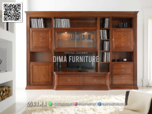 Lemari TV Kayu Jati Mewah Dima Classic Elegan 39BT &mdash; Bufet TV Jepara | Buffet Jepara Terbaru | Meja TV Mewah