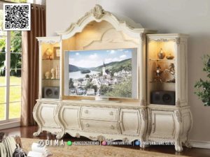 Bufet TV Sylvia Mewah Ukir Klasik Premium 75BT — Bufet TV Jepara | Buffet Jepara Terbaru | Meja TV Mewah