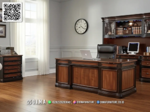 Meja Kantor Elegan Direktur Mewah Kayu Jati Jepara 69BT &mdash; Bufet TV Jepara | Buffet Jepara Terbaru | Meja TV Mewah