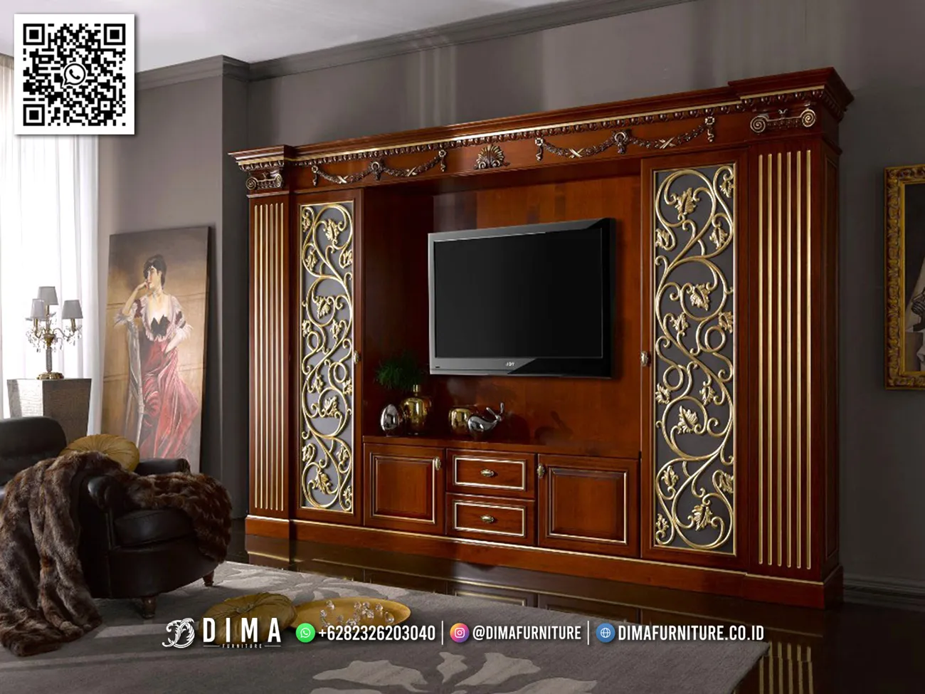 Bufet TV Cabinet Luxury Design Dima Furniture 115BT Bufet TV Cabinet Luxury Design Dima Furniture 115BT