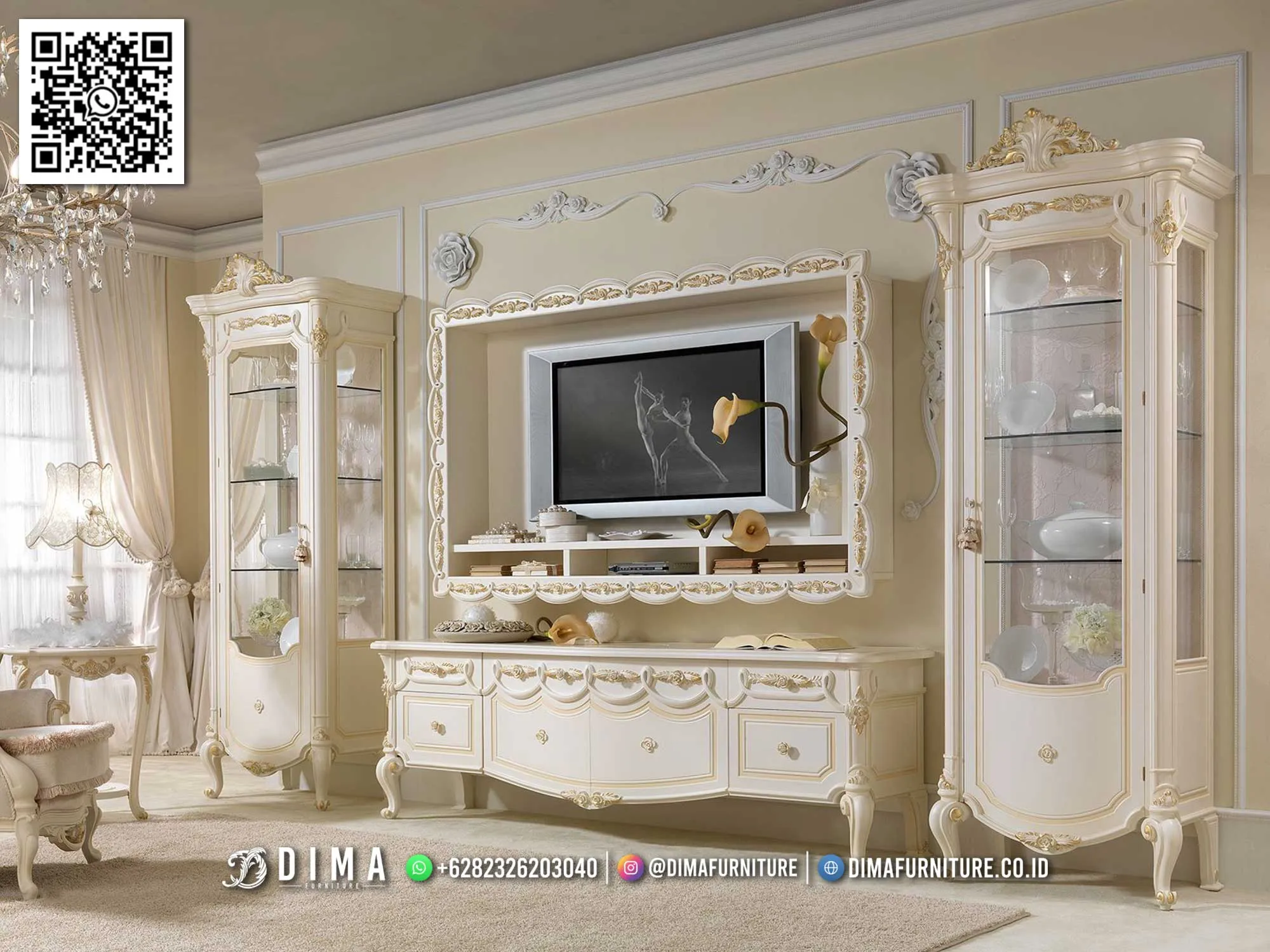 Bufet TV Mewah Premium Classic Esme – Elegant Touch 110BT Bufet TV Mewah Premium Classic Esme – Elegant Touch 110BT