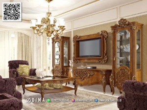 Bufet TV Mewah Royal Walnut – Klasik & Artistik 104BT &mdash; Bufet TV Jepara | Buffet Jepara Terbaru | Meja TV Mewah