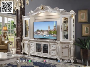 Bufet TV Elegant Klasik Kayu Jati Jepara Premium 123BT &mdash; Bufet TV Jepara | Buffet Jepara Terbaru | Meja TV Mewah