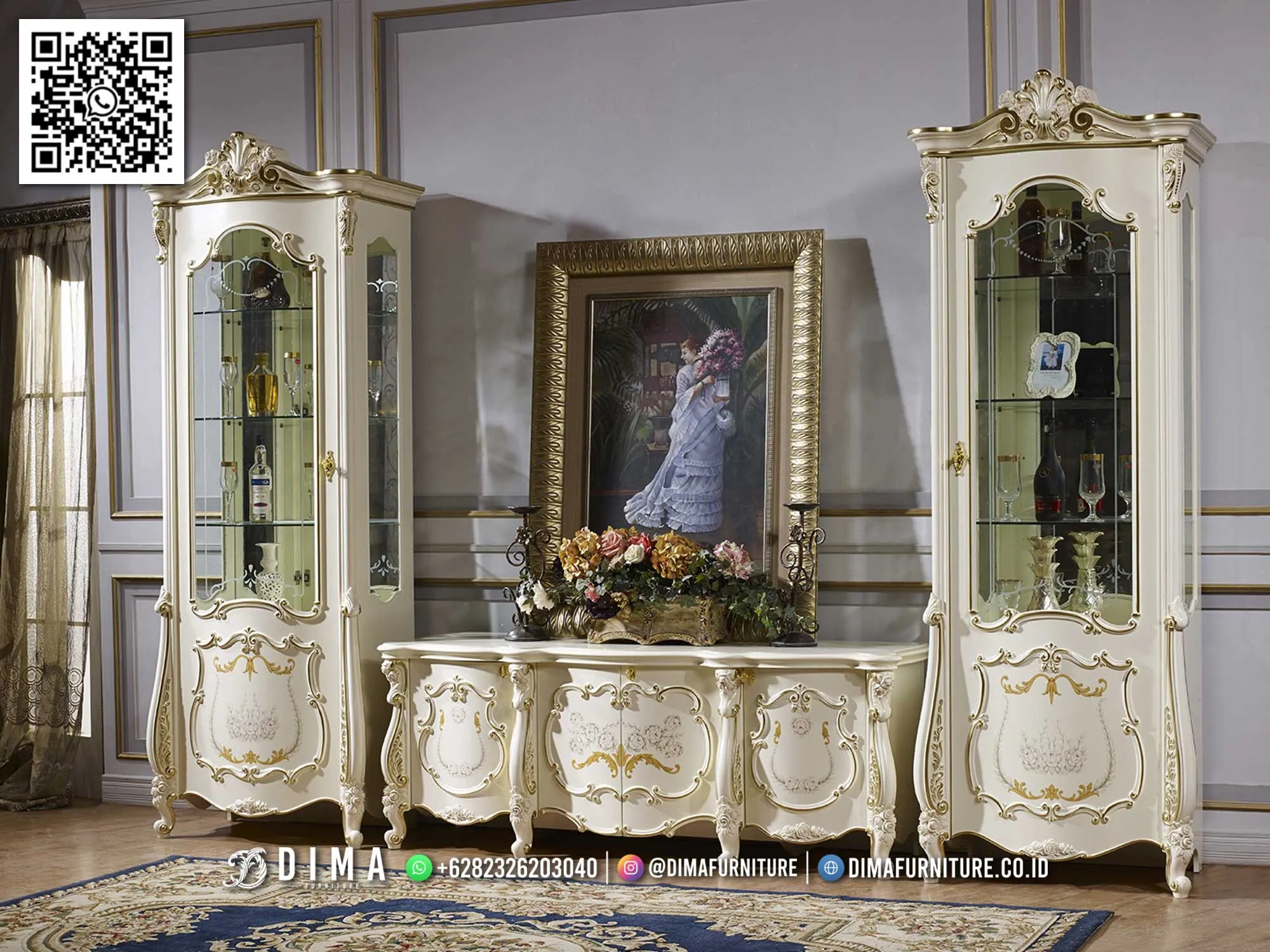 Bufet TV Klasik Mewah Premium Royal Furniture Jepara 156BT Bufet TV Klasik Mewah Premium Royal Furniture Jepara 156BT