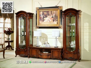 Bufet TV Jati Lemari Pajangan Jepara Exclusive Vorenn 167BT &mdash; Bufet TV Jepara | Buffet Jepara Terbaru | Meja TV Mewah