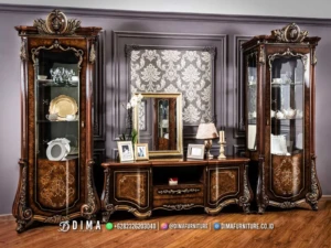 Bufet TV Jati Jepara Mewah Royal Bellagio Set 175BT &mdash; Bufet TV Jepara | Buffet Jepara Terbaru | Meja TV Mewah