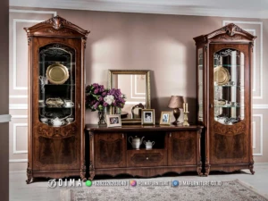 Bufet TV Lemari Hias Jati Rowan Luxury Set 173BT &mdash; Bufet TV Jepara | Buffet Jepara Terbaru | Meja TV Mewah