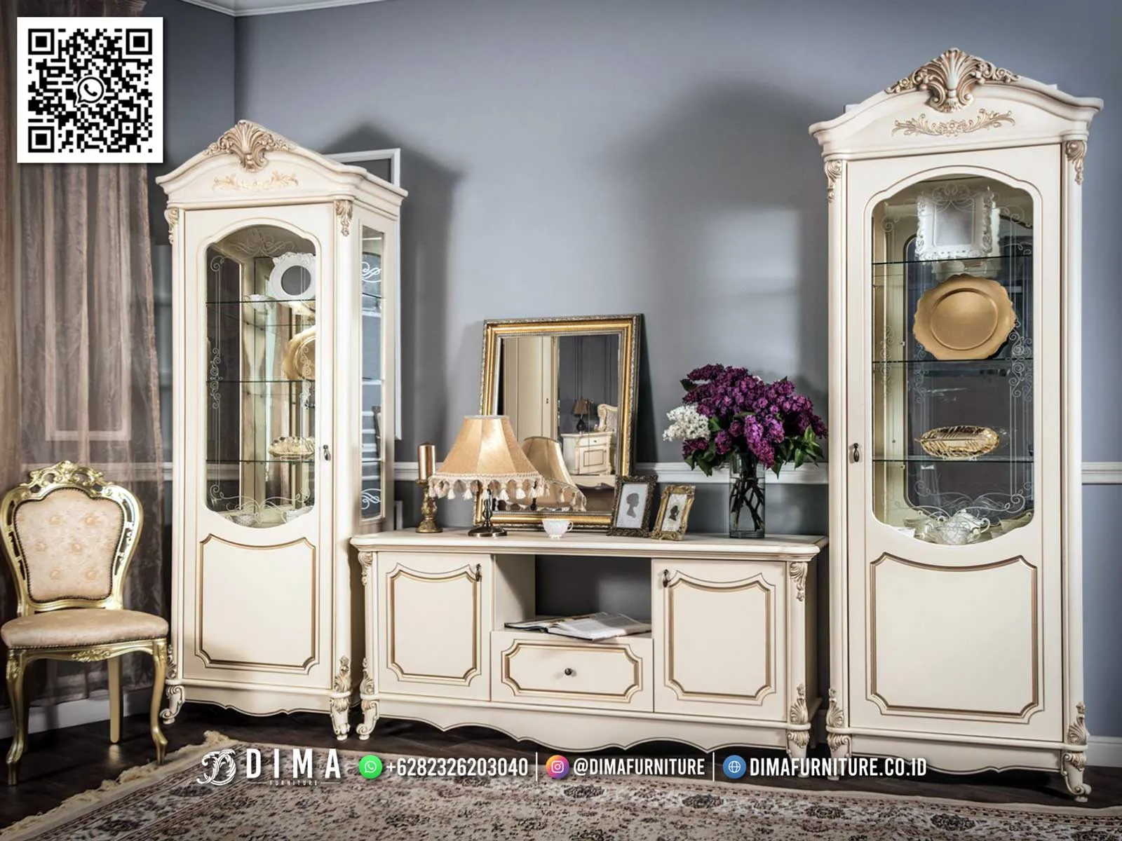 Bufet TV Lemari Pajangan Mewah Jepara Citra Luxury 169BT Bufet TV Lemari Pajangan Mewah Jepara Citra Luxury 169BT