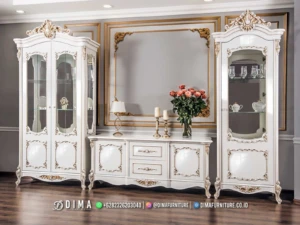 Set Bufet TV Jepara Ophelia White Mewah 171BT &mdash; Bufet TV Jepara | Buffet Jepara Terbaru | Meja TV Mewah