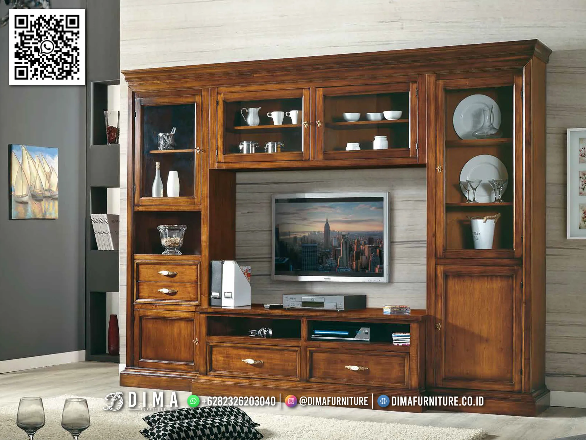 Bufet TV Jati Minimalis Claire Popular Design 178BT Bufet TV Jati Minimalis Claire Popular Design 178BT