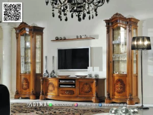 Set Bufet TV Mewah Jati Classic Super Quality 180BT &mdash; Bufet TV Jepara | Buffet Jepara Terbaru | Meja TV Mewah