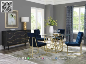 Set Meja Kursi Makan Velvet Gold Alumunium Stunning 188BT &mdash; Bufet TV Jepara | Buffet Jepara Terbaru | Meja TV Mewah